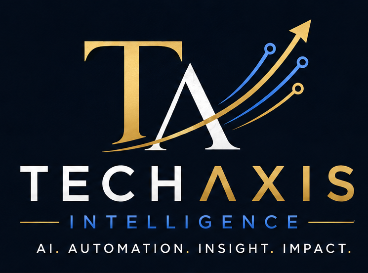 TechAxis Intelligence logo. AI. Automation. Insight. Impact.
